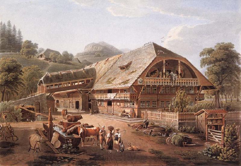 Gabriel Lory fils House of peasants in the vicinity of Bern
